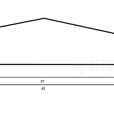 muurafdekb 42x100 zwart gecoat