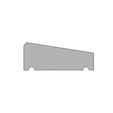 muurafdekb 1 zijdig 35x100x9/5 glad grijs