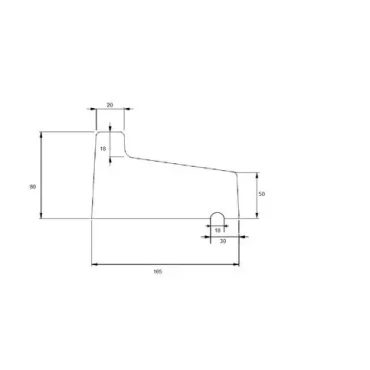 raamdorpel 16.5x100/8x5 zwart