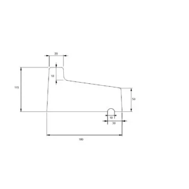 raamdorpel 18x100/11.5x5 zwart