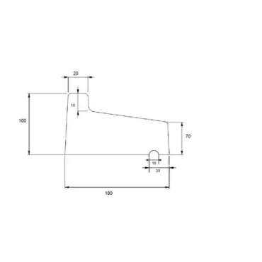 raamdorpel 18x100/10x7 zwart