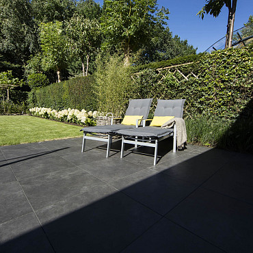 Outletpartij Edam: Actietegel Keramiek op Beton 60x60x4 cm Cendre Feu