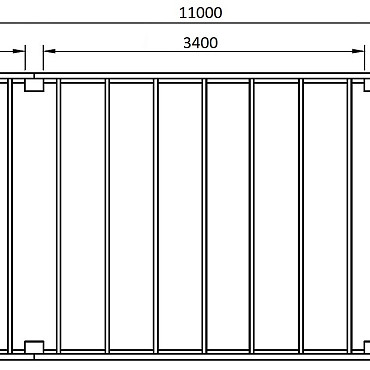 JWOODS Buitenverblijf XL Modern 1100x314 cm