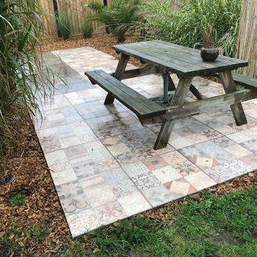 Restpartij Zwanenburg: ca. 11,5m2 Marlux Designtegel 60x60x3 cm Mosaic Arabica