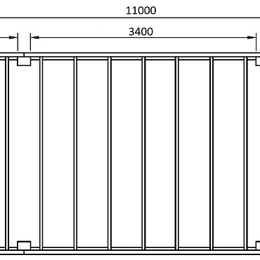 JWOODS Buitenverblijf XL Modern 1100x354 cm