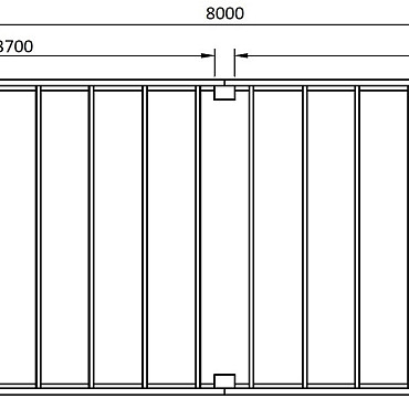 JWOODS Buitenverblijf XL Modern 800x354 cm