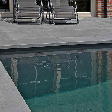 CeraLuxe 90x90x3 cm Belgian Bluestone Grigio  Nog maar 49m2