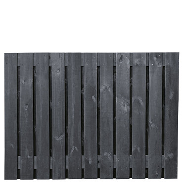 Tuinscherm Stuttgart zwart gespoten geschaafd grenen 21-planks 180x130 cm