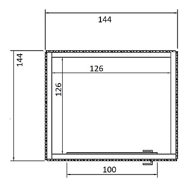 JWOODS Berging 144x144 cm, Geschaafd met horizontaal triple naturel