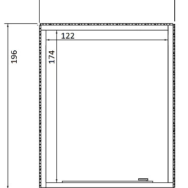 JWOODS Berging 144x196 cm, Geschaafd met verticaal triple rabat zwart