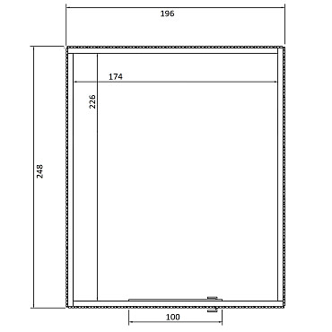 JWOODS Berging 196x248 cm, Geschaafd met verticaal triple rabat naturel