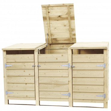 Containerkast triple 129x224,5x89 cm vurenhout