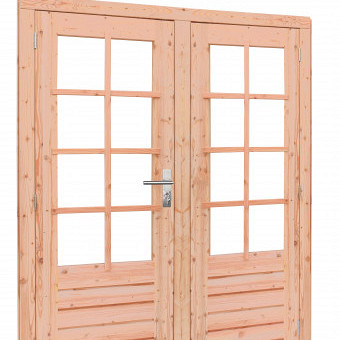 JWOODS Red Wood Dubbele 6-ruits deur incl. beslag 185x205 cm