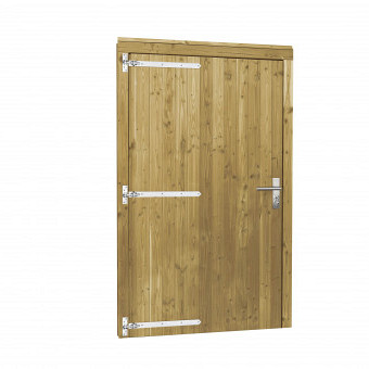Douglas dichte deur incl. kozijn extra breed 119 x 209 cm. linksdraaiend, groen geïmpregneerd