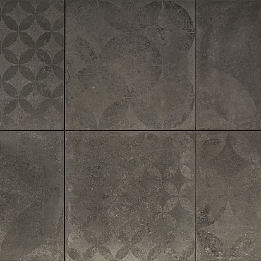 Keramische Tegel 'TRE' Concrete Decor 60x60x3 cm Graphite
