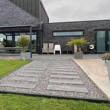 H2O Comfort Square 40x80x5 cm Nero/Grey