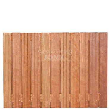 Tuinscherm Hoorn geschaafd onbehandeld hardhout 23-planks 180x130 cm