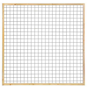 Gaaselement 180x180 cm met kader 4,5x4,5 cm geïmpregneerd grenen