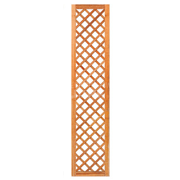 Trellis diagonaal met lijst, 40x180 cm, onbehandeld, geschaafd hardhout