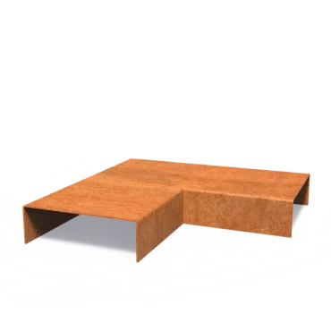 Overzetprofiel buitenhoek Cortenstaal 2 mm 30(x30)x15,4x5 cm