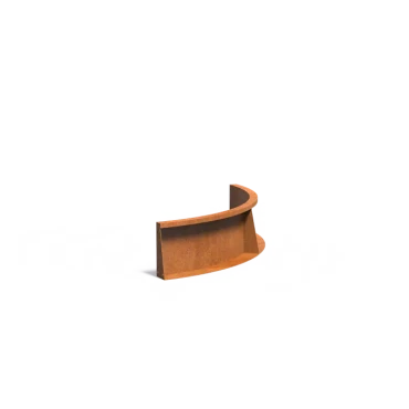 Keerwand binnenbocht Cortenstaal 2 mm 100x100x30 cm