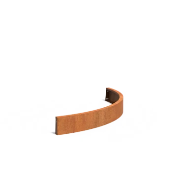 Keerwand buitenbocht Cortenstaal 2 mm 150x150x20 cm