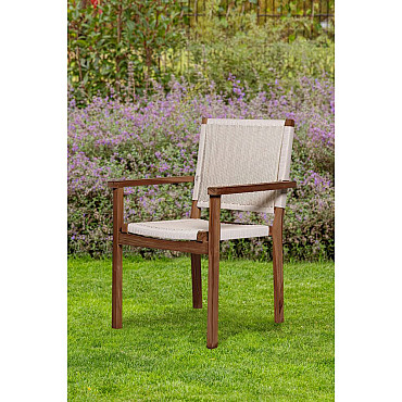 Tuinstoel Riau (set van twee stuks) onbehandeld teak 56x48x92 cm