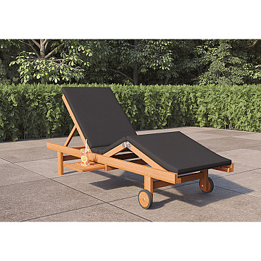 Lounger Wembley (excl. kussen) onbehandeld teak 200x65x35 cm