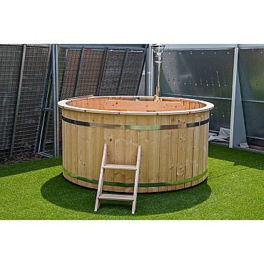 Hottub Basic met interne kachel onbehandeld geschaafd vuren