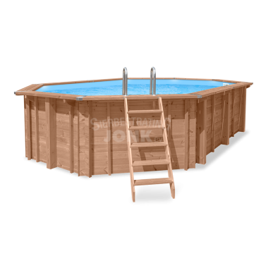 Luxe houten zwembad Cas Abou 814x460x138 cm