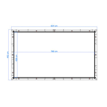 Luxe houten zwembad Playa Forti 834x492x138 cm