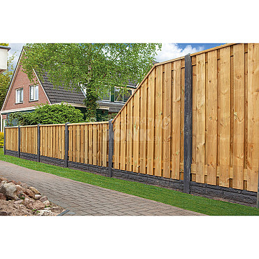 Tuinscherm Enschede geschaafd geïmpregneerd grenen 21-planks 180x150 cm
