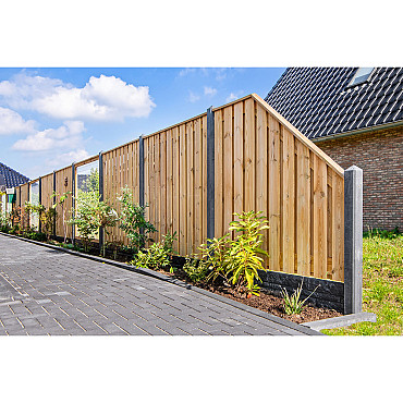 Tuinscherm Enschede geschaafd geïmpregneerd grenen 21-planks 180x180 cm