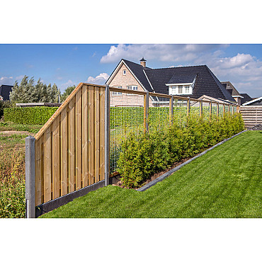 Tuinscherm Enschede geschaafd geïmpregneerd grenen 21-planks verloop 180x90/180 cm