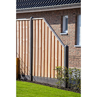 Tuinscherm Casablanca geschaafd geïmpregneerd Red Class hout 21-planks verloop 180x90/180 cm