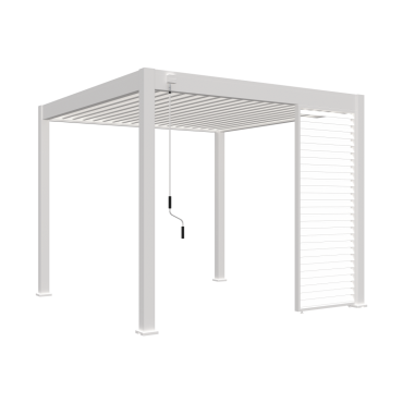 Aluminium overkapping louvrepaneel horizontaal wit 93 cm