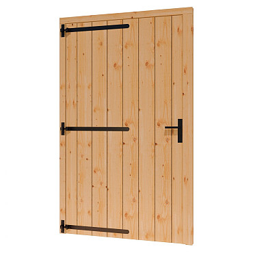 Douglas enkele dichte deur XL 120x212,9 cm met kozijn onbehandeld (Incl. Hang en Sluitwerk)
