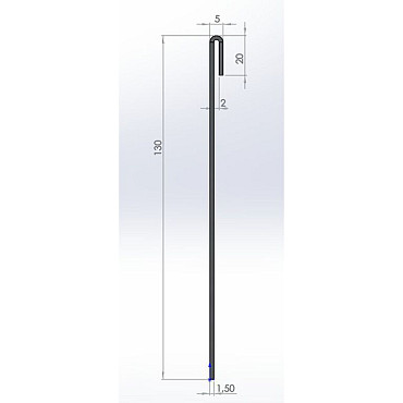 Cortenstaal kantopsluiting geplet 150x0,4x13 cm