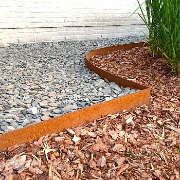 Cortenstaal kantopsluiting recht complete set 1500x0,2x15 cm
