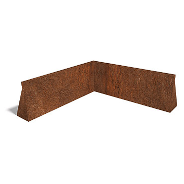 Cortenstaal keerwand binnenhoek 100x100x40 cm