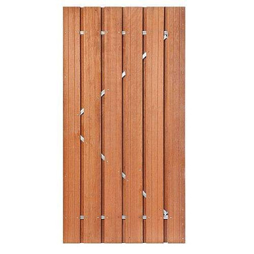 Hardhouten Privacy Tuindeur Recht Verticaal 120x195 cm op verstelbaar stalen frame
