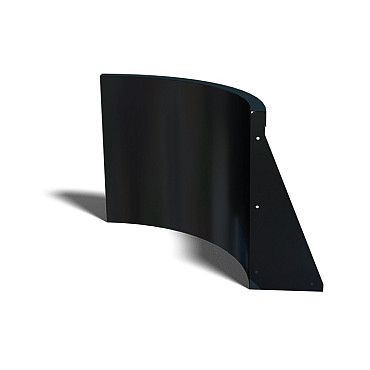 Gepoedercoat staal keerwand binnenbocht 50x50x50 cm zwart