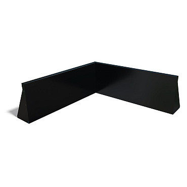 Gepoedercoat staal keerwand binnenhoek 100x100x30 cm antraciet grijs