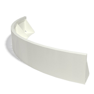 Gepoedercoat staal keerwand buitenbocht 150x150x30 cm antraciet grijs