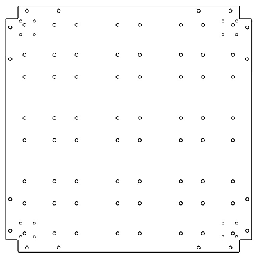 Verzinkt staal bodemplaat 80x80 cm