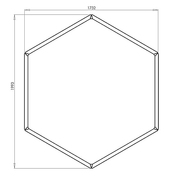 Cortenstaal zeshoekige plantenbak Denver 100, 199,3x173,2x80 cm