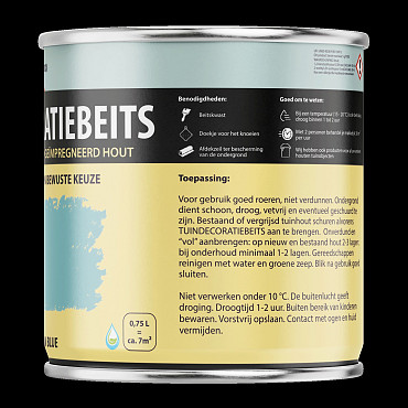 Tuindecoratiebeits Caribbean Blue Dekkend - 750 ml