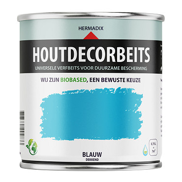 Houtdecorbeits Dekkend Blauw - 750 ml