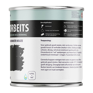 Houtdecorbeits Dekkend Zwart - 750 ml