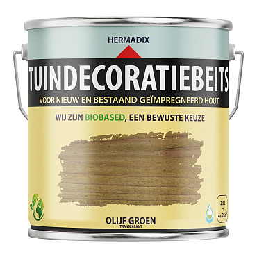Tuindecoratiebeits Olijf Groen Transparant  - 2500 ml